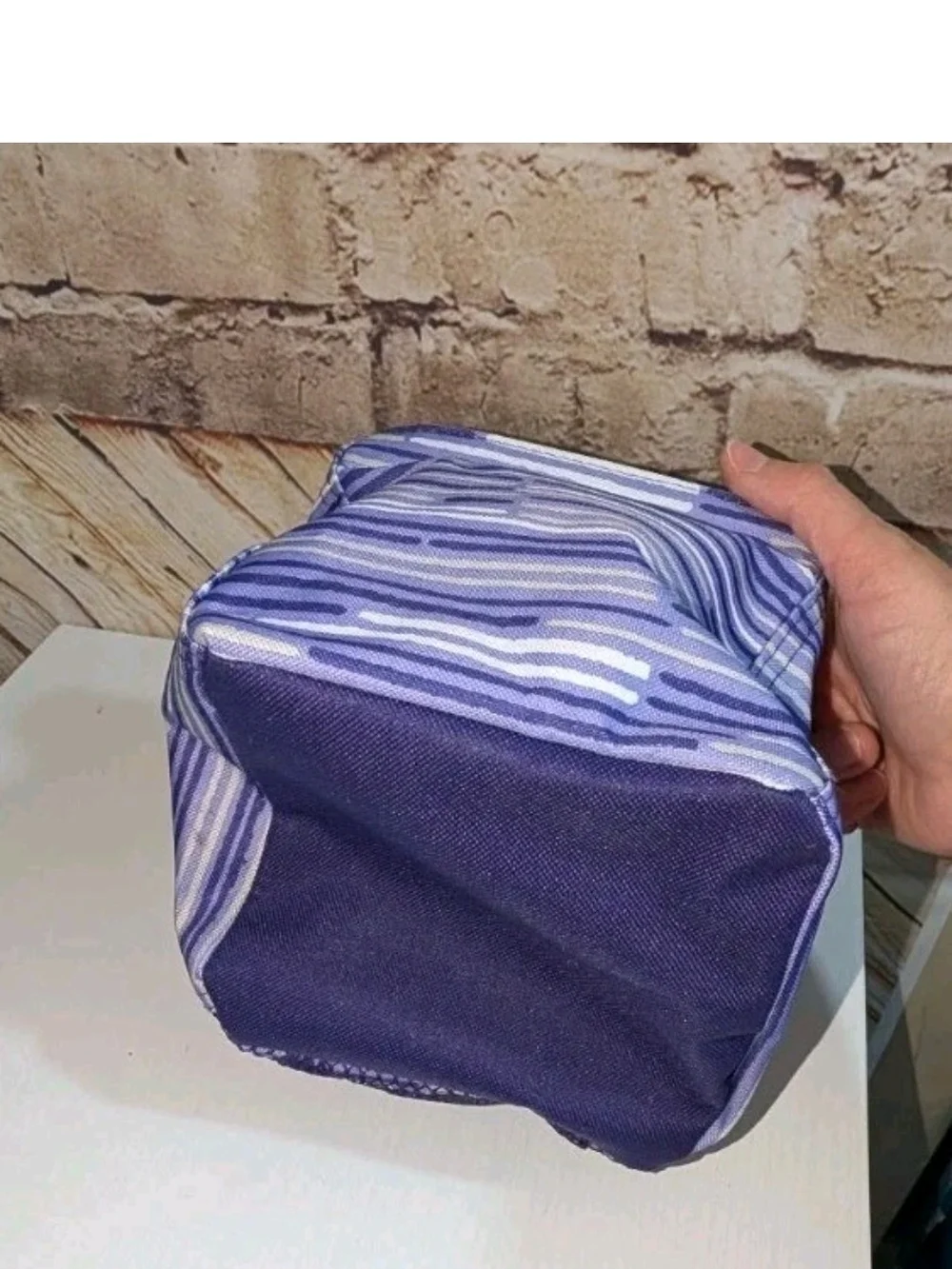 ~Thirty-One Littles Carry-All Caddy Purple Geo Stripe Excellent Condition